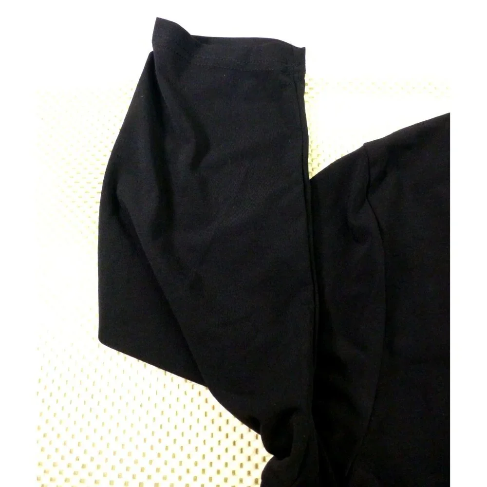Another Thyme Black & Blue Beaded 3/4 Sleeve Top Scalloped Hem Size 2X USA Made - Picture 12 of 12